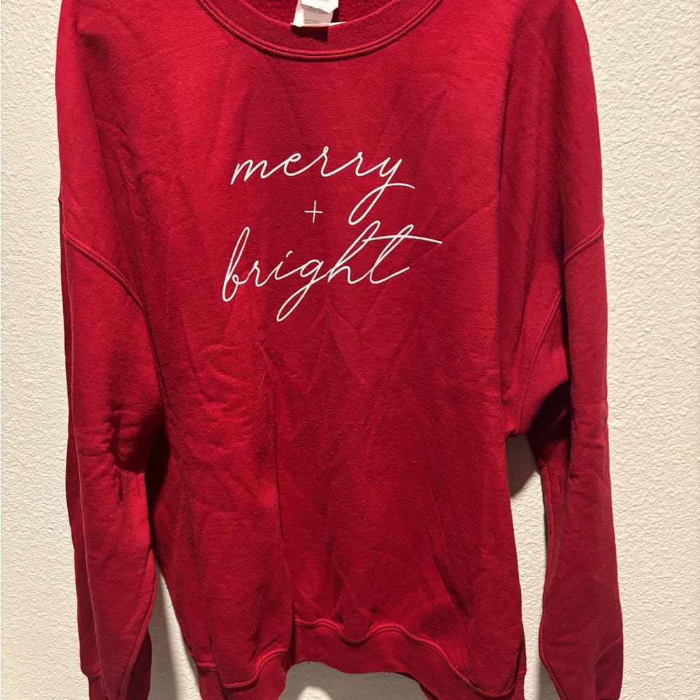 Gildan Red Women's Crew Neck Sweater